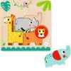 JátékTooky Toy fa, montesszori puzzle - vadállatos