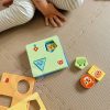 Tooky Toy fa montessori formaillesztős puzzle 6 db-os