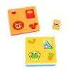 Tooky Toy fa montessori formaillesztős puzzle 6 db-os