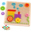 Tooky Toy mozaik tűzős puzzle készlet